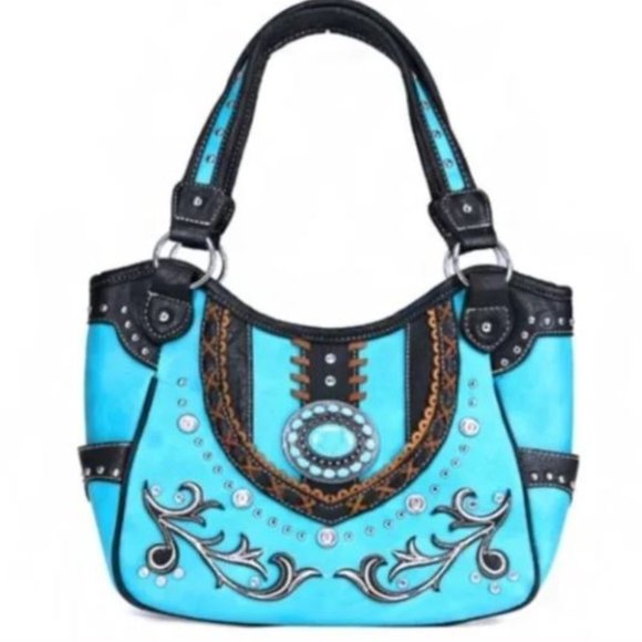 Turquoise Western Conceal Carry Purse - Picture 1 of 3